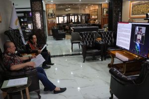 Ketua DPD RI Teleconference dengan Wakil Ketua Duma Rusia, Dok. DPD RI