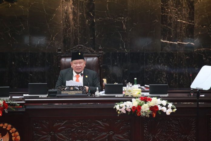 Sidang Tahunan MPR RI dan Sidang Bersama DPR RI dan DPD RI yang digelar di Gedung Nusantara, Komplek Parlemen Senayan, Jakarta, Rabu (16/8/2023).